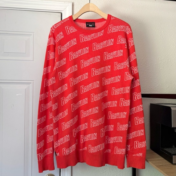 babylon la Other - BABYLON LA red logo crew neck long‎ sleeve cotton pullover sweater